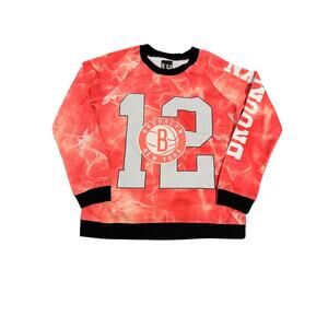 Jordan Size Medium Shirt Brooklyn New York Basketball Long Sleeve Crew Neck‎
